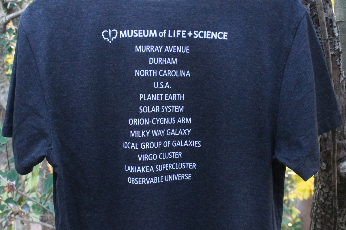 Galactic Address T-shirt (youth adult) – Elements Museum Store at