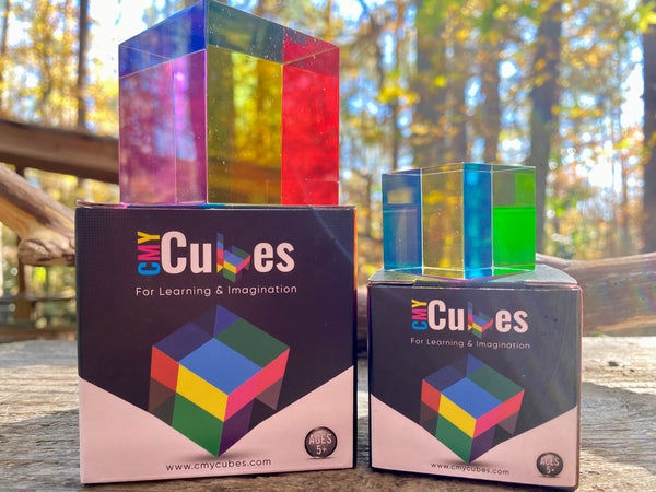 ZhuoChiMall Cube de Couleurs de mélange CMY, Prisme de Cube en Acrylique de 50 mm (2 Pouces ZhuoChiMall Cube de Couleurs de mélange CMY, Prisme de Cube en Acrylique de 50 mm (2 Pouces