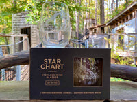 Night Sky Star Chart Wine Glasses