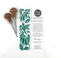 "Ruby Throated Hummingbird" Block Printed Bookmark